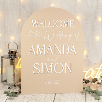 Manhattan Welcome To Our Wedding Acrylic 3D Sign, 4 of 7