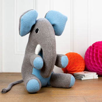 Elephant Soft Toy Extra Large Personalised, 7 of 11