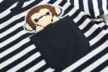 Zippy Navy Stripe T Shirt, 3 of 7