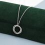 Three Interlocking Circles Pendant Necklace With Dotted, thumbnail 2 of 12
