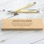 Personalised Classic Wooden Pen And Pencil Box Set, thumbnail 6 of 8