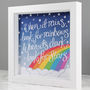 'Look For Rainbows' Illustrated Quote Print, thumbnail 2 of 2
