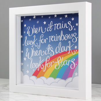 'Look For Rainbows' Illustrated Quote Print, 2 of 2