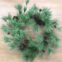 Glitter Spruce And Fir Cones Christmas Wreath, thumbnail 1 of 2