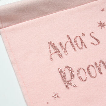 Pink Personalised Room Banner For Girl's Bedroom, 2 of 7