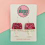 Jelly On A Plate Glitter Resin Earrings, thumbnail 1 of 5