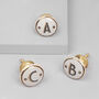 G Decor Alphabet Pub Black Gold Monogram Door Knobs, thumbnail 1 of 4