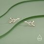 Happiness Molecules Dopamine Stud Earrings In Sterling Silver, thumbnail 5 of 12