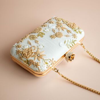 Ara Ivory Embroidered Clutch, 3 of 5