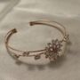 Adjustable Rose Gold Flower Women's Bangle, thumbnail 1 of 3