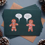 Funny Gingerbread Man Christmas Card Or Pack, thumbnail 1 of 2