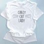 Personalised Crazy Cat Lady T Shirt, thumbnail 4 of 4
