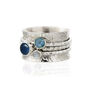 Personalised Birthstone Yin Silver Spinning Ring, thumbnail 2 of 10