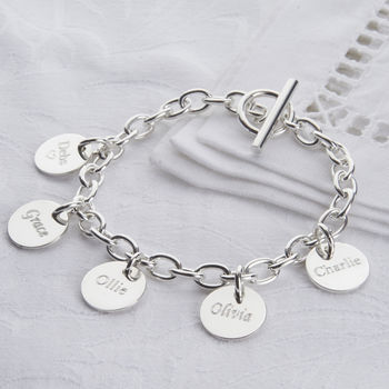 Personalised Sterling Silver Loved Ones Charm Bracelet, 2 of 11