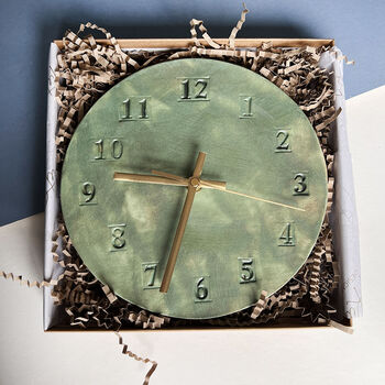 Green Ceramic Wall Clock, 2 of 6