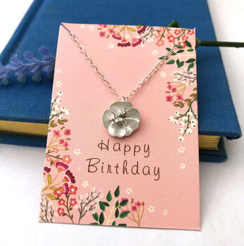 Sterling Silver Buttercup Flower Charm Necklace, 8 of 12