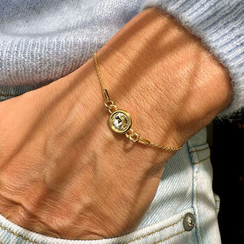 Birthstone Bracelet In Sterling Silver, 9 of 12