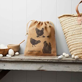 Personalised Hen Drawstring Bag, 2 of 3