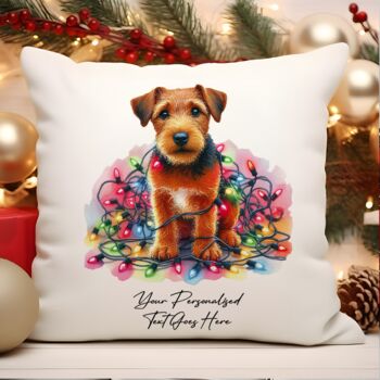 Personalised Patterdale In Christmas Lights, 12 of 12
