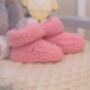 Pink Knitted Baby Boots, thumbnail 1 of 5
