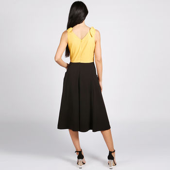 Bonbon 50s Style Dress Black Yellow, 5 of 5
