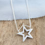 Silver Star Necklace. Geometric Pendant, thumbnail 2 of 12