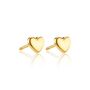 18ct Gold Plated Heart Stud Earrings, thumbnail 2 of 4