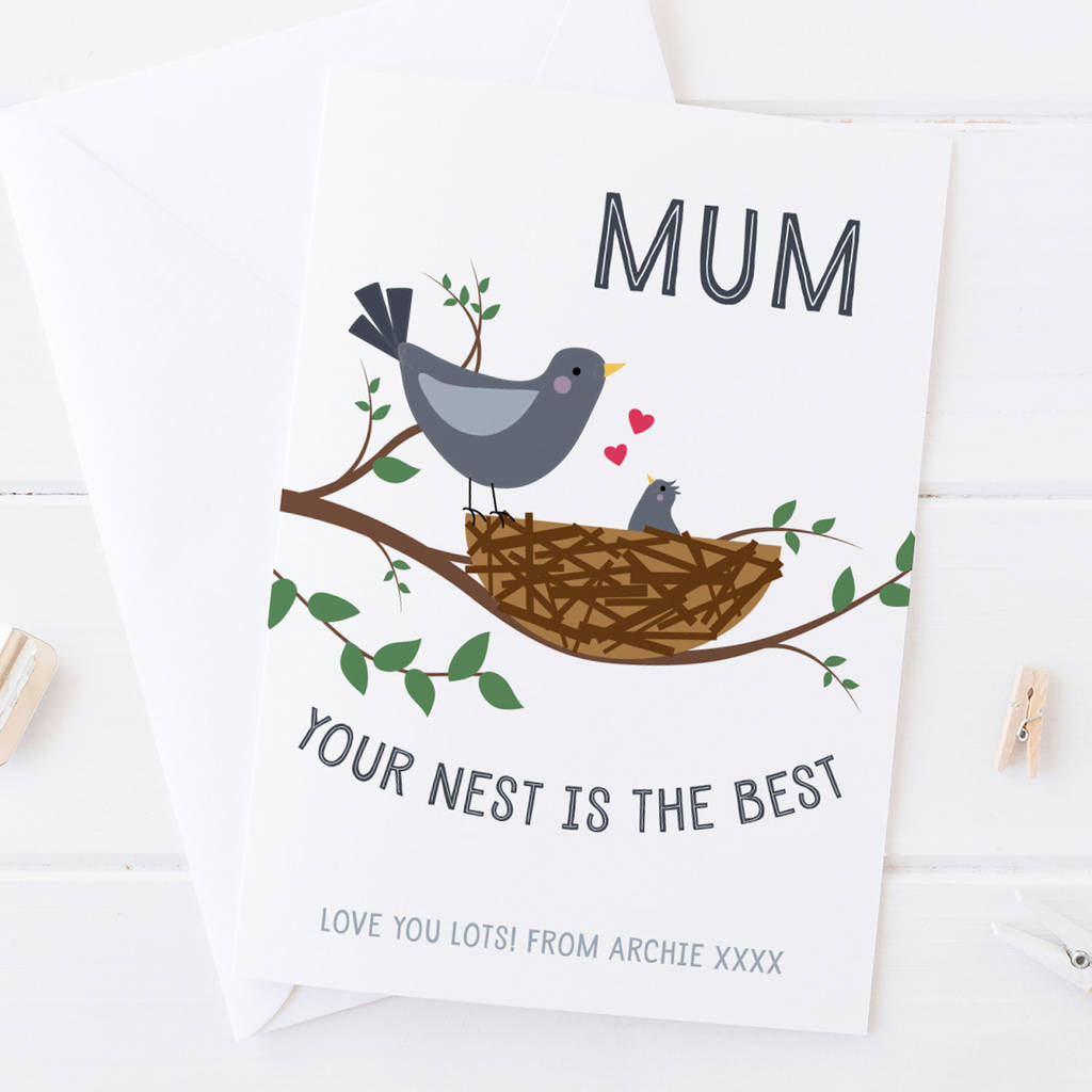 Your Nest Is The Best Personalised Mothers Day Card, 1 of 6