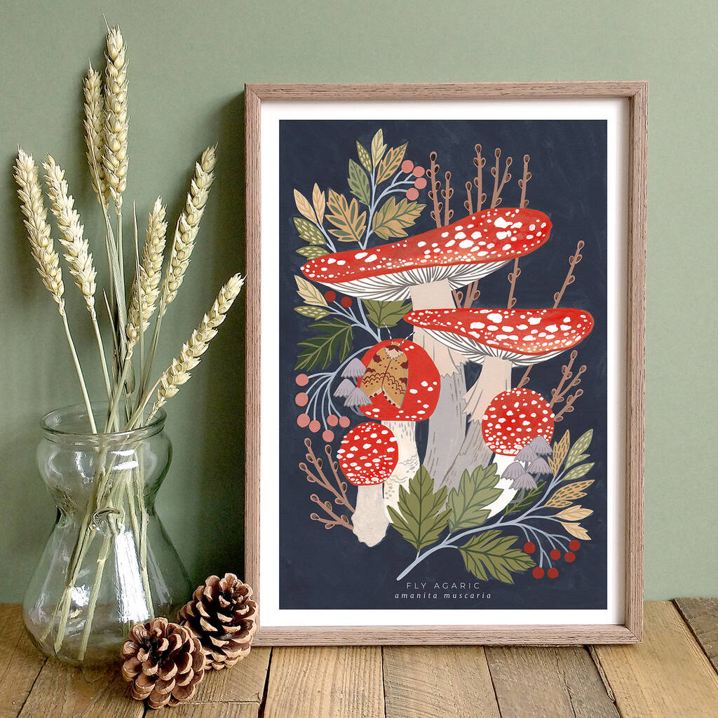 A4 Fly Agaric Giclée Art Print By Claire Tuxworth Illustration