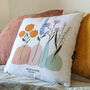 Personalised Family Birth Flowers Cushion, thumbnail 1 of 6