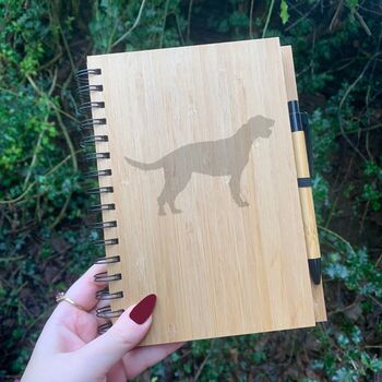 Personalised Irish Wolfhound Dog Engraved Notebook, 3 of 3