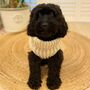 Oatmeal Cable Knit Dog Jumper, thumbnail 3 of 3