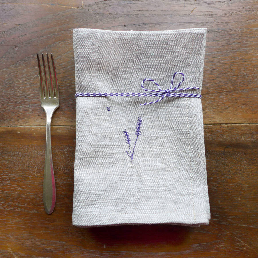 Download embroidered lavender napkins by charlotte macey ...