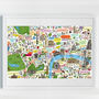 Central London Illustrated Map Print, thumbnail 1 of 3