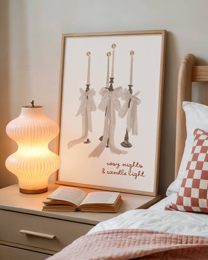 Cosy Nights And Candle Light Autumn Print, 1 of 3