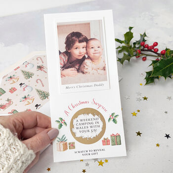 Personalised Photo Christmas Surprise Scratch Card, 4 of 8