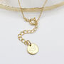 Gold Plated And Crystal Sequin Personalised Necklace, thumbnail 3 of 5