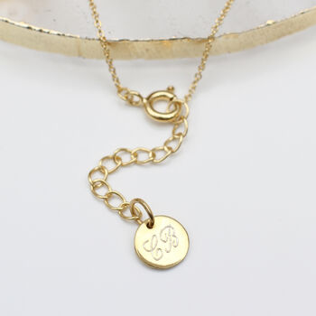 Gold Plated And Crystal Sequin Personalised Necklace, 3 of 5