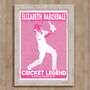 Ladies Cricket Personalised Print, thumbnail 1 of 3