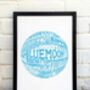 Manchester City Football Club Typography Print, thumbnail 4 of 9