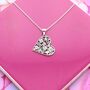 Ornate Flower Detail Heart Necklace, thumbnail 1 of 2