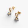 Spring Flower Circle Stud Earrings, thumbnail 3 of 4