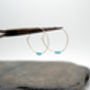Gold Hoops With Turquoise Beads By Blj Jewellery, thumbnail 1 of 2