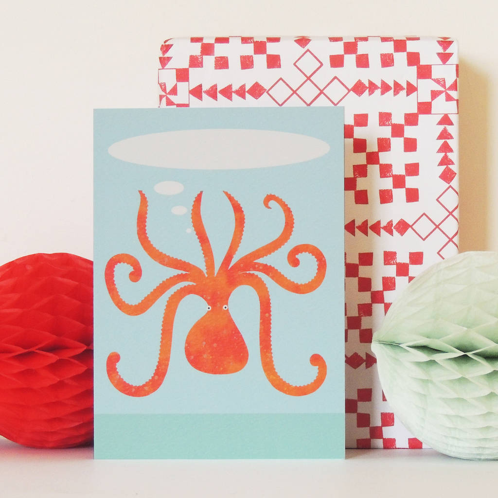 Personalised Octopus Birthday Card By Kali Stileman Publishing Personalised Octopus Birthday Card By Kali Stileman Publishing