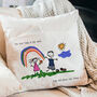 Personalised Hand Drawn Father's Day Cushion, thumbnail 3 of 3