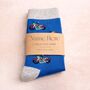 Motorcycle Themed Mens Socks With Personalised Label Sleeve, thumbnail 3 of 4