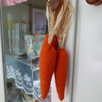 Harris Tweed Wool Fabric Carrots, 4 of 8