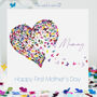 First Mother's Day Mummy Butterfly Heart Card, thumbnail 1 of 12