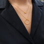 Gold Plated Layered Circle Pendant Necklace, thumbnail 1 of 6
