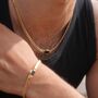 Silver Opal Gemstone Cuban Chain Bracelet For Men, thumbnail 9 of 12